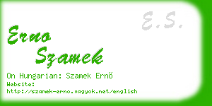 erno szamek business card